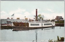 R.M.S. Linnet Steamship Grinan Canal Unused Vintage Lithograph Postcard H80 picture