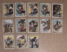 1909-10 Hassan Cigarettes T53 Cowboy Series Antique 13 Tobacco Card Vintage Lot picture