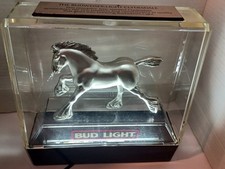 VTG,1982, Anheuser Bush, Budweiser Bud Light, Lighted Case Clydesdale Horses... picture
