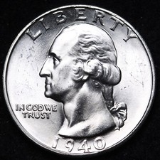 1940 D 1940 S Lot of 2 Washington 25C Quarter Circulated Denver Mint Silver picture