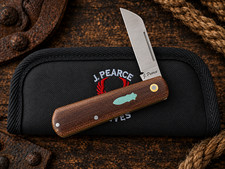 JEFF PEARCE CUSTOM CANVAS G.E. IVORY MICARTA CPM 154 SHEEPS FOOT BARLOW KNIFE picture