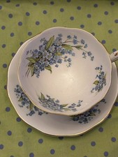 Royal Standard English Bone China Cup  & Saucer Forget Me Not Perfect  picture