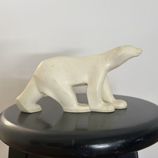 VINTAGE Francois Pompon Polar Bear Sculpture MoMA Replica Cast Resin Art Deco 9