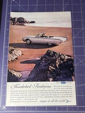 1962 PRINT AD FORD THUNDERBIRD RENDEZVOUS 390 SPECIAL V-8 OCEAN BEACH picture