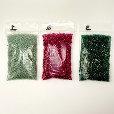 Antique Vintage Glass Seed Bead Lot 1920s-1950s Rare Square Hole Hex Bugle 110g picture