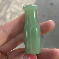 Vintage Green Jade Cigarette Holder Natural Gemstone Smoking Pipe Accessory Gift picture