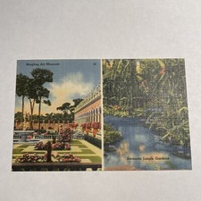 Sarasota FL-Florida, Ringling Art Museum & Jungle Gardens Vintage Postcard picture