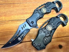 Spring Assisted Asst Karambit Tactical US POLICE Pocket Knife With Seat Belt picture