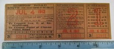 1912 Union Railway Boston Rd Bronx New York City NYC Trolley Transfer Ticket picture