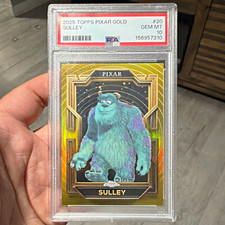 Topps 2025 Pixar Gold Monsters Inc Sulley #20 PSA 10 Graded Trading Card picture