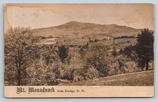 Vintage RPPC Mt. Monadnock from Rindge NH 1908 Postcard picture