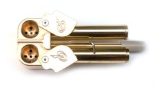 Double Barrel Shaka Brass Smoking Pipe Screenless Built-in Poker Proto Pipe 2.0 picture