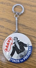 Vintage A-A-A-Y-Y Fonzie For President Mirror Keychain  picture