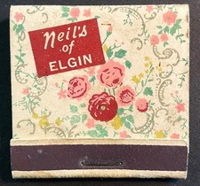 Rare Early Vintage Neil's of Elgin IL Interior Decorating Feature Matchbook picture