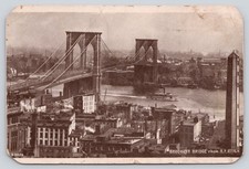 Brooklyn Bridge from New York City Rotograph RPPC 1911 picture