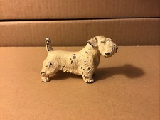 Vintage Cast Iron Sealyham White Terrier Dog 3” Figure Paperweight Display picture