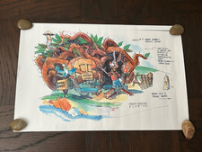 1980s Walt Disney World Imagineering Splash Mountain Ride Concept Art Print - S9 picture