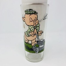 VTG Petunia Porky Pig Pepsi Collector Series Glass Tumbler Cup Warner 1976 JN21 picture