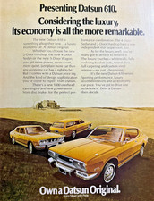 Advertisement 1972 Datsun 610 Own A Datsun Original * Garage Art * picture