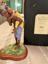 Thomas Blackshear Ebony Visions Daddy's Girl Limited Edition Figurine Wood Base picture