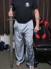 Sword, Vintage Ritual Sword Blank Stainless 4ft Long, Wicca Occult,  picture