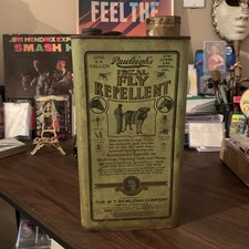 Vintage Rawleighs Ideal Fly Repellent Advertising Tin 1 Gallon picture