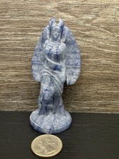 Blue Aventurine Lilith Goddess Crystal Carving Witchy Altar Decor Metaphysical picture