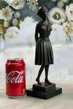 Art Deco/Nouveau Victorian Southern Proper Lady Genuine Bronze Sculpture Figure picture