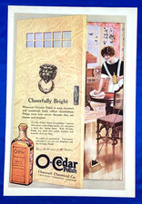 Vintage O-Cedar Polish Ad “Cheerfully Bright” 1916 Good To Frame picture