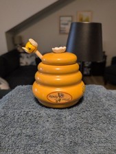 Vintage Ceramic Honey Pot with Bee Dipper picture