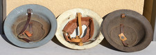 LOT OF 3 WW1 US ARMY  DOUGHBOY HELMET ALL ORIGINALs US MILITARY WWI GREAT WAR #5 picture