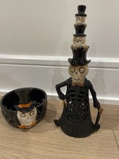 Yankee Candle Boney Bunch 3 Heads Stacked Tealight Holder Halloween Retired 2009 picture