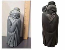Lladro - Vintage 1974 - Retired 2056 & 2057 Tall & Short Chinese Monk Figures picture