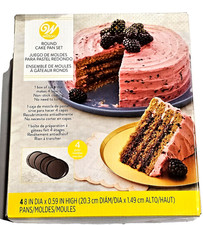 Wilton Round Cake Pan Set Includeds 1 Box Of Cake Mix Makes 4 Layers picture