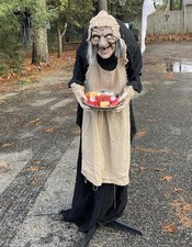 Animated Old lady Zombie 60-inch Life Size Lighted Halloween Animatronic Decor picture