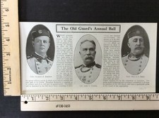 Rare Antique Orig VTG 1907 Old Guard’s Annual Ball Gen John Cutting Ad Art Print picture