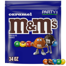 M&M'S Caramel Milk Chocolate Candy Bulk Pack, Party Size, 34 Oz Resealable Bag f picture