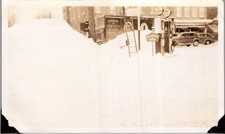 1939 Gloversville NY Snowbound Street Socony Station Shoop Trevett Truck Photo picture