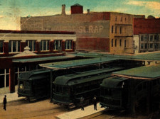 C.1907 TRAIN SHED, TRACTION DEPOT, E. MARKET ST, LIMA, OH, LUMBER Postcard P19 picture