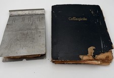 Fragile Vintage Recipe Book Hand Written/ Newspaper Clippings Recipes Metal Clip picture