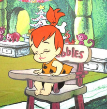 60's PEBBLES baby FLINTSTONES rare vintage HANNA-BARBERA ORIGINAL PRODUCTION CEL picture