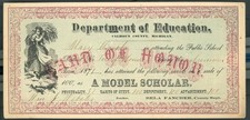 Vintage 1871 School District #2 Homer Michigan 