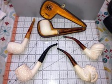 Lot Of 5 Meerschaum Estate Pipes All VERY Good Condition Make Offer picture