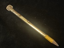 Vintage WORTH GOLD PLATED Extending Pencil Metal Casing Holder PAT Oct 20🌺🌺 picture