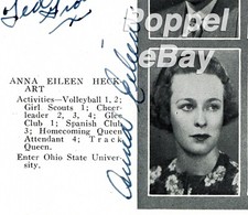 EILEEN HECKART Senior High School Yearbook SIGNED OSCAR ACADEMY AWARD WINNER picture