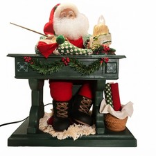 Holiday Creations Santa TOY WORKSHOP Animated Music Light Xmas Vintage 1995 20