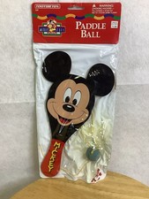 1997 tootsie toy disney mickey mouse paddle ball factory sealed never used picture