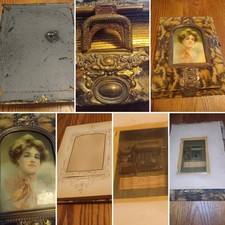 Antique Victorian Photo Album Swiss Music Box Art Nouveau *AS IS* picture