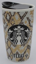 Starbucks Rattlesnake skin background coffee mug with lid 12 fl oz 2015 clean picture