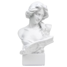 Greek Musical Goddess Bust Statue 11.8in Classic Roman Shelf Table Decor picture